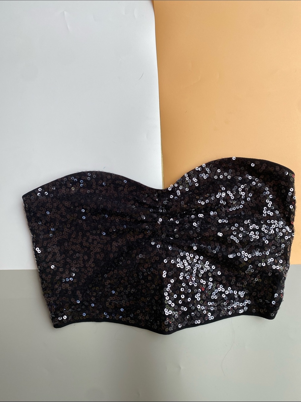 Express Black Stretch Tube Top with Logo